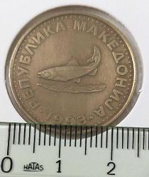 1993 MAKEDONYA 2 DİNAR ORİJİNAL MADENİ PARASI ÇÇ3RR1 ÇOK NADİRDİR