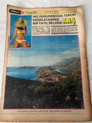 MİLLİYET GAZETESİ TURİZM EKİ (TURKISH NEWSPAPER) - 9 MAYIS 1981 -Kleopatra-Kaş-Eğirdir-Kenanpaşazade Ali Paşa-Halil Hamit Paşa-İsmail Kemalettin Paşa-Bes Başbakan Çıkaran Şehir-Süleyman Demirel-Adnan Menderes-Celal Bayar-Nuri Demirağ-İsparta-Side-Finike-Kaş’ta Yılın 9 Ayı Denize Girilebilir-Hiç Düşünmeden Tercih Edebileceğiniz Bir Tatil Beldesi Kaş-Adını Yörenin En Önemli Gölüne Veren İlçe Eğirdir-Nasıl Gidilir-Nerede Kalınır-Nerede Ne Yenir-Aklınızda Bulunsun-Neler Satın Alınabilir-Tekne Kiraları-Özel Günleri-Kemer-Antalya Sahillerinin Önemli Bir Turizm Merkezi Oldu-Nerede Kalınır-Nerede Ne Yenir-Aklınızda Bulunsun-Günlük Turlar-Haftalık Turlar-Demre-Kekova-Üç Ağızlar-Birbirinden Güzel Koylar Sualtı Kentleri Denizde Yükselen Kral Mezarları-Aspendos-Dünyada Günümüze Kadar En İyi Korunmuş Tiyatro-Tatilciler-Manavgat-Bunaltıcı Sıcaklarda Serinletici Havasıyla Ferah Bir Yöre Manavgat-Mesire Yerleri-Nerede Kalınır-Nerede Ne Yenir-Aklınızda Bulunsun-İsparta-Sokakları Bile Gül Kokan Halisıyl