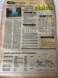 MİLLİYET GAZETESİ TURİZM EKİ (TURKISH NEWSPAPER) - 9 MAYIS 1981 -Kleopatra-Kaş-Eğirdir-Kenanpaşazade Ali Paşa-Halil Hamit Paşa-İsmail Kemalettin Paşa-Bes Başbakan Çıkaran Şehir-Süleyman Demirel-Adnan Menderes-Celal Bayar-Nuri Demirağ-İsparta-Side-Finike-Kaş’ta Yılın 9 Ayı Denize Girilebilir-Hiç Düşünmeden Tercih Edebileceğiniz Bir Tatil Beldesi Kaş-Adını Yörenin En Önemli Gölüne Veren İlçe Eğirdir-Nasıl Gidilir-Nerede Kalınır-Nerede Ne Yenir-Aklınızda Bulunsun-Neler Satın Alınabilir-Tekne Kiraları-Özel Günleri-Kemer-Antalya Sahillerinin Önemli Bir Turizm Merkezi Oldu-Nerede Kalınır-Nerede Ne Yenir-Aklınızda Bulunsun-Günlük Turlar-Haftalık Turlar-Demre-Kekova-Üç Ağızlar-Birbirinden Güzel Koylar Sualtı Kentleri Denizde Yükselen Kral Mezarları-Aspendos-Dünyada Günümüze Kadar En İyi Korunmuş Tiyatro-Tatilciler-Manavgat-Bunaltıcı Sıcaklarda Serinletici Havasıyla Ferah Bir Yöre Manavgat-Mesire Yerleri-Nerede Kalınır-Nerede Ne Yenir-Aklınızda Bulunsun-İsparta-Sokakları Bile Gül Kokan Halisıyl