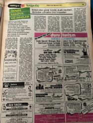MİLLİYET GAZETESİ TURİZM EKİ (TURKISH NEWSPAPER) - 9 MAYIS 1981 -Kleopatra-Kaş-Eğirdir-Kenanpaşazade Ali Paşa-Halil Hamit Paşa-İsmail Kemalettin Paşa-Bes Başbakan Çıkaran Şehir-Süleyman Demirel-Adnan Menderes-Celal Bayar-Nuri Demirağ-İsparta-Side-Finike-Kaş’ta Yılın 9 Ayı Denize Girilebilir-Hiç Düşünmeden Tercih Edebileceğiniz Bir Tatil Beldesi Kaş-Adını Yörenin En Önemli Gölüne Veren İlçe Eğirdir-Nasıl Gidilir-Nerede Kalınır-Nerede Ne Yenir-Aklınızda Bulunsun-Neler Satın Alınabilir-Tekne Kiraları-Özel Günleri-Kemer-Antalya Sahillerinin Önemli Bir Turizm Merkezi Oldu-Nerede Kalınır-Nerede Ne Yenir-Aklınızda Bulunsun-Günlük Turlar-Haftalık Turlar-Demre-Kekova-Üç Ağızlar-Birbirinden Güzel Koylar Sualtı Kentleri Denizde Yükselen Kral Mezarları-Aspendos-Dünyada Günümüze Kadar En İyi Korunmuş Tiyatro-Tatilciler-Manavgat-Bunaltıcı Sıcaklarda Serinletici Havasıyla Ferah Bir Yöre Manavgat-Mesire Yerleri-Nerede Kalınır-Nerede Ne Yenir-Aklınızda Bulunsun-İsparta-Sokakları Bile Gül Kokan Halisıyl