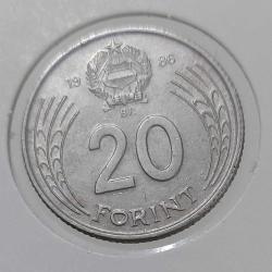 1986 MACARİSTAN 20 FORİNT ORİJİNAL MADENİ PARASI F1OO2E ÇOK NADİRDİR