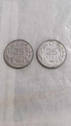 2 ADET   1986  TÜRKİYE  25  LİRA