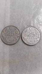 2 ADET   1987  TÜRKİYE  25  LİRA
