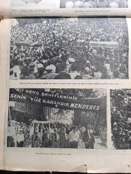 Cumhuriyet Gazetesi - Turkish Newspaper - 10 Haziran 1960 - unutulmaz gün yazan Nadir Nadi Başmakale - Hürriyet şehitlerini Dün Ankara'ya uğradık fotoğraf - Hürriyet şehitleri beyazıt'tan geçerken gözyaşı döken insanlar fotoğraf - yeni geçici açıklanmak üzere - Yıldız Teknik okulu'nda Dün bir protesto mitingi yapıldı fotoğraf - İETT'nin dağıttığı 835 paso iptal edildi - Şehit Ali İhsan Kalmaz'ın yazdığı şiir - Ankara Üniversitesi açıldı fotoğraf - Kore tugayı bir bölüğe indiriliyor - dümensiz gemi yazan Rikkat Köknar Yazı Dizisi - hayret ve dehşet yazan Burhan Felek - Nixon Rockfeller mücadelesi büyüdü - İstanbul radyosu programı - aktör Vedat Karaokçu vefat etti - bütün İstanbul Hürriyet şehitleri için ağladı fotoğraflar - şehitlerimizin naaşları Kadıköy'e geçirilmek üzere donanmamıza teslim ediliyor fotoğraf - bacağının kesilmesine rağmen o da arkadaşlarına karşı son vazifesini yapmak için yola çıkmıştı fotoğraf - bu genç şehitlerimiz senin yüz karandır Adnan Menderes pankartı foto