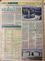 MİLLİYET GAZETESİ TURİZM EKİ (TURKISH NEWSPAPER) - 19!MAYIS 1981 -Trikopis-Ömer Bedrettin Uşaklı OLAGANÜSTÜ DOĞA ZENGİNLİKLERİNİN ANTİK ESERLERLE BÜTÜNLEŞTİĞİ BİR YÖREMİZ-EGE BÖLGESİ-DENİZLİ PAMUKKALE UŞAK KÜTAHYA AFYON MANİSA-TARİHTE UŞAK-Yunan Orduları Başkomutanı Trikopis Uşak’ta esir alındı-DÜNYACA ÜNLÜ BİR DOĞA HARİKASI PAMUKKALE-ADI KAVGACI HOROZU İLE BİRLİKTE ANILAN İLİMİZ DENİZLİ-NERELERE GİDİLİR-UŞAK’TA HALICILIK 14. YÜZYIL ÖNCELERİNE KADAR İNİYOR-NASIL GİDİLİR-NEREDE NE YENİR-ADINI “AŞKTAN” ALAN BİR İLİMİZ UŞAK-AŞIKLAR DİYARI-SIFALI SULAR-HAMAMBOĞAZI-EMİRFAKİL KAPLICALARI-AKSAZ KAPLICASI Alt başlıklar: Trainopolis-Leşeker Kayası-Ulubey-Söğütlü Camii-Öğem Zafer Anıtı-Akse Çamlığı-Everendi-Pınarbaşı-Eşme-Kolossos-Nerede Kalınır?-Turistik Belgeli Oteller-Belediye Belgeli Oteller-Pansiyoner Oteller-Trenle-Uşak’taki Lokantalarda Yiyecek Fiyatları-Özel Yemekleri-Neler Satın Alınır?-Aklınızda Bulunsun