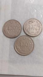 3 ADET   1986  TÜRKİYE  100  LİRA