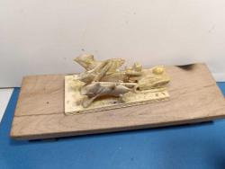 K231---RUS KEMİK EL YAPIMI KAR KIZAĞI BİBLO-FİGÜR