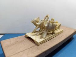 K231---RUS KEMİK EL YAPIMI KAR KIZAĞI BİBLO-FİGÜR