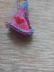 Cezaevi işi patik formunda boncuk anahtarlık