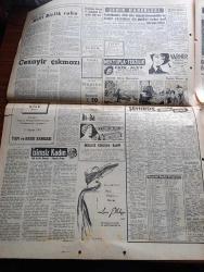 Hürriyet Gazetesi - Turkish Newspaper - 27 Haziran 1960 - Gençlik Dün Spor bayramını kutladı fotoğraflar - 19 Mayıs Spor ve Gençlik Bayramı Ankara 19 Mayıs stadında Harp okulu öğrencilerinin Hürriyet mücadelesinin nasıl yapıldığını canlandıran gösterisi fotoğraf - gençlik Ata'nın kendilerine olan hitabına 33 yıl sonra cevap verdi -  Cemal Gürsel Bayram yeni bir Kurtuluş hamlesi ile ulvileşti dedi - İsmet inönü'yü öldürmek isteyenlerden 45'i Dün yakalandı - İzmir'de dün muhteşem bir miting yapıldı ve hürriyet andı içildi fotoğraf - Sabık Çanakkale mebuslarından Ahmet Hamdi Sezen de yakalandı - Gürsel Kupası Beşiktaş dün Feriköy'ü 2-0 mağlup etti fotoğraf - kırkpınar'da İbrahim karabacak başpehlivan oldu fotoğraf - Zeki Müren Tepebaşı bahçesinde - Fenerbahçe Kongresi Dün yapıldı - Sophia Loren altı ay daha Londra'da kalacak - Hürrem Sultan yazan Feridun Fazıl Tülbentçi Yazı Dizisi - Gregory Peck ve Anthony Quinn yaralandılar - Gökler hakimi gordon karikatür - Fatoş karikatür