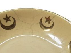 OSMANLI DÖNEMİ AY YILDIZLI PORSELEN TABAK