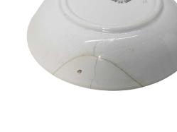 OSMANLI DÖNEMİ AY YILDIZLI PORSELEN TABAK