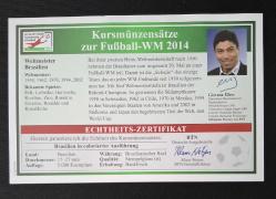 Brezilya 2014 Dünya Kupası 1-5-10-25-50 Centavo 1 Real HATIRA MADENİ PARA SETİ (sertifikalı)