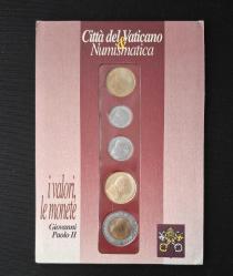 Vatikan 20-50-100-200-500 Lire 1993 Hatıra PARA SETİ (Kitapçıkta)