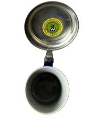 1972 Yapımı Zin Kapaklı Antik Disk Atan Atlet Tasfirli TANKART Alman Bira Bardağı