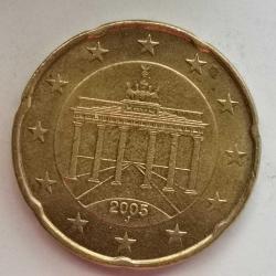 ALMANYA   2005 J    20 EURO CENT