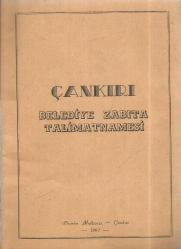 ÇANKIRI BELEDİYE ZABITA TALİMATNAMESİ