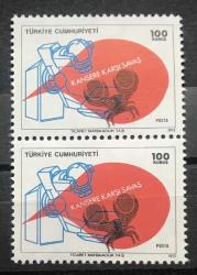 1972 KANSERE KARŞI SAVAŞ DAMGASIZ PER MNH, p390a
