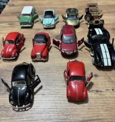 DEKORLUK KLASİK ARABALAR  10 ADET 3 TANESİ PİLLİ