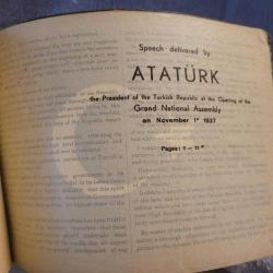 ÇOK NADİR. MUHTEMELEN EŞSİZ. CELAL BAYAR KAMUTAY MECLİS ÇALIŞMA SUNUMU. DERİ CİLT.