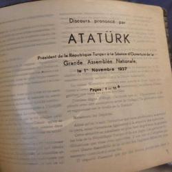 ÇOK NADİR. MUHTEMELEN EŞSİZ. CELAL BAYAR KAMUTAY MECLİS ÇALIŞMA SUNUMU. DERİ CİLT.