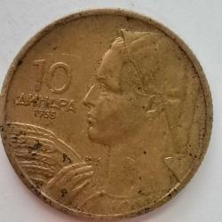 YUGOSLAVYA 1955  10 DİNAR