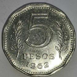 ARJANTİN  1962  5 PESO
