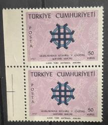 1967 ULUSLARARASI İSTANBUL V.ÇAĞDAŞ SERAMİK SERGİSİ DAMGASIZ PER MNH, p379c