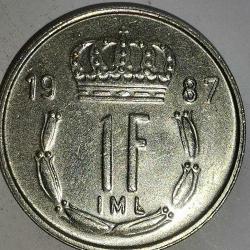 LUKSEMBURG  1987   1 FRANK