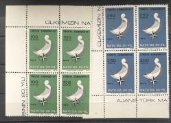 1972 TÜRKİYE'NİN NATO'YA KATILIŞININ 20.YILI SERİSİ DAMGASIZ DÖRTLÜ BLOK MNH, p398a