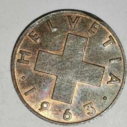 İSVİÇRE  1963  1 RAPPEN