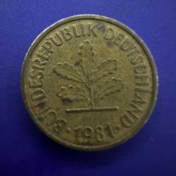 Almanya 5 Pfennig 1981 F.