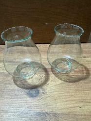 KUĞULU AVİZE,GAZ LAMBASI CAMI.ŞEFFAF RENKTE. (E.14)(Alt yuva çapı:5.00cm-h:13.00cm 2 Adet