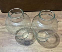 KUĞULU AVİZE,GAZ LAMBASI CAMI.ŞEFFAF RENKTE. (E.14)(Alt yuva çapı:5.00cm-h:13.00cm 2 Adet