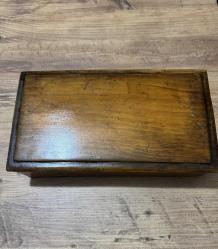 ANTİKA AHŞAP EL YAPIMI SANDIK 35x19x8