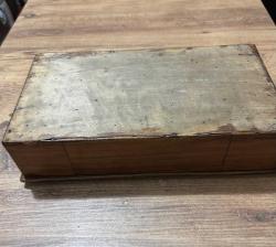 ANTİKA AHŞAP EL YAPIMI SANDIK 35x19x8