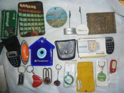 BANKA PROMOSYON KALEMLERİ ANAHTARLIKLAR ve BANKA OBJELERİ KOLEKSİYONU 101 PARÇA +ÜCRETSİZ KARGO