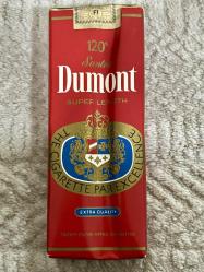 LOT.9 » 1970-1980 Dönemi DUMONT 120's Kolleksiyonluk sigara pakedi kapalı açılmamış Avrupa Etiketli Amerikan U.S.A.