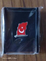 Dalgalanan Türk Bayrağı Rozeti darphane üretimi gümüş (ürün ambalajında sıfırdır)