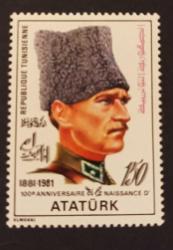 1981 TUNUS ATATÜRK ÜN DOĞUMUNUN 100.YILI MNH