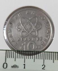 1988 YUNANİSTAN 10 DRAHMİ ORİJİNAL MADENİ PARASI HH2WW3 ÇOK NADİRDİR