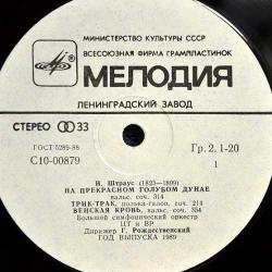 KLASİK MÜZİK 33 LÜK PLAK - 1989 RUSYA BASKI JOHANN STRAUSS