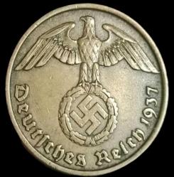 Almanya 1937 A Adolf Hitler Dönemi 10 Reichspfenig