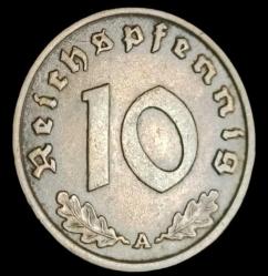 Almanya 1937 A Adolf Hitler Dönemi 10 Reichspfenig