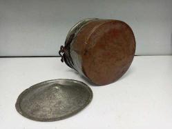 Antika Yüksek Kondisyonda Kapaklı Bakır Helke / Bakraç