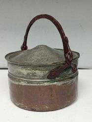 Antika Yüksek Kondisyonda Kapaklı Bakır Helke / Bakraç