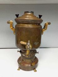 Antika Fransız Bakır Gazyağlı Semaver