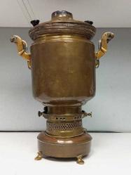 Antika Fransız Bakır Gazyağlı Semaver