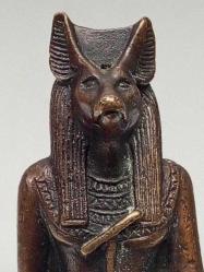 Antika Antik Mısır Anubis Fransız Bronz Heykel