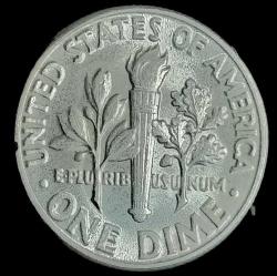 Amerika 1957 Roosevelt One Dime Çil %90 Gümüş 2.5gr